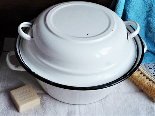 Antique 1900s Enamel Washing Machine, French Vintage Farmhouse Washing Machine, Enamel Wash Tubs, Laundry Room Accessory and Decor. - Etsy