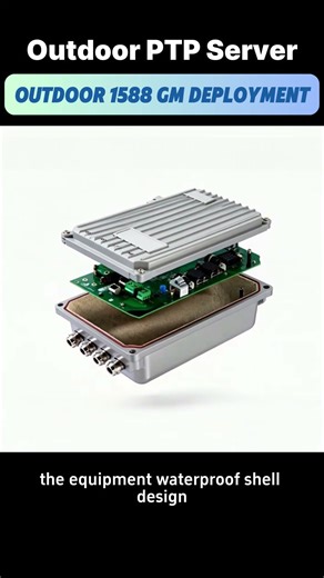 This outdoor PTP Grandmaster can provide ptp output with an accuracy of ±40ns!#OutdoorPTPGrandmaster