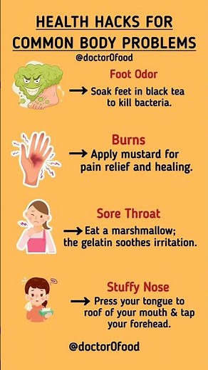 Top Health Hacks for Common Body Problems | Natural Remedies That Actually Work #healthylifestyle