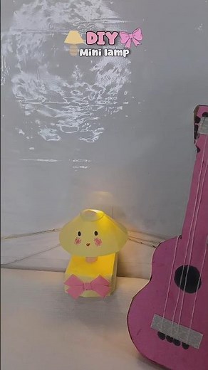 DIY mini lamp from paper 🎀💕 | easy paper craft tutorial | pinterest inspired diy | aesthetic decor