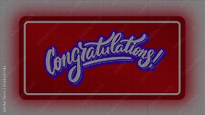 Dynamic Animated Congratulations Video - High-Quality Festive Animation with Celebratory Elements and Text - Perfect for Greeting Cards, Achievement Announcements, and Celebration