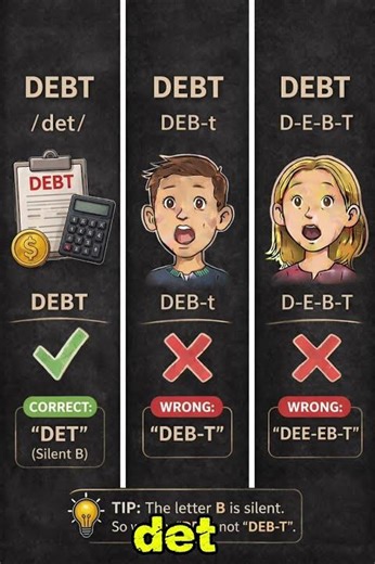 DEBT #howtopronounce #englishpronunciation