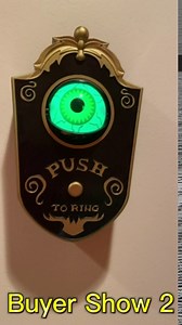 YOTOZU Halloween Decoration Doorbell, Haunted Doorbell Animated and Scary Eyeball Halloween Decor with Spooky Sounds for Kids, Haunted House Halloween Party Prop Decoration for Indoor & Outdoor