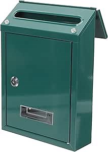 Vintage Wall Mount Mailbox Lockable Outdoor Letter Box European Style Suggestion Box for Garden Durable Metal for Daily Correspondence