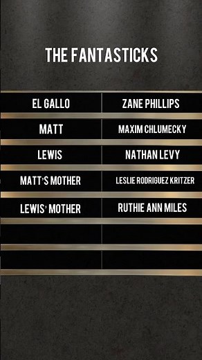 THE FANTASTICKS Casting