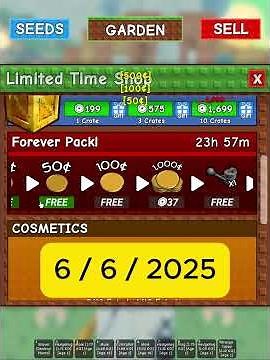 forever pack grow a garden 6.6.2025 7.00AM #GrowaGarden #roblox