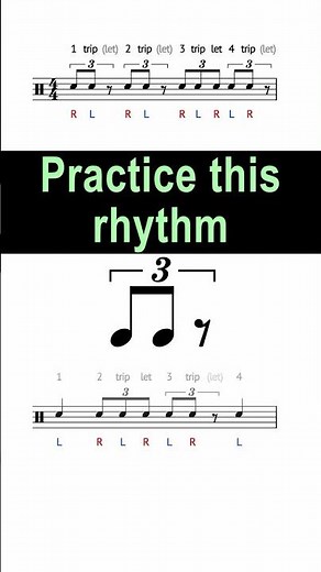 8th Note Triplet Rhythm Exercise @ 80 bpm