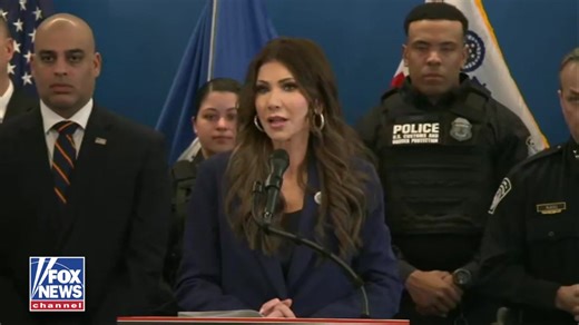 SEC. KRISTI NOEM: "Let's remember the events that surrounded what happened yesterday on that tragic situation." "These individuals had followed our officers all day, had harassed them, had blocked them in. They were impeding our law enforcement operations, which is against the law. And when they demanded and commanded her to get out of her vehicle several times, she did not." "This was an act of domestic terrorism." | Fox News