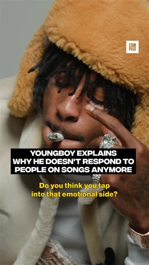 1.1M views · 33K reactions | NBA YoungBoy speaks on his growth over the years, and how he’s evolved as both an artist and a person. “I’m just older now... I don’t go that deep [in my songs] anymore, because I ain’t that hurt anymore. [Now], I just let it go.” Watch the full interview and shop YB’s BAPE collab at the LINK IN @complexmusic BIO  | Complex Music | Facebook