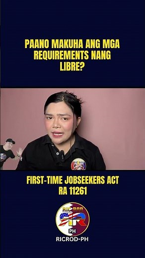 PAANO MAKUHA ANG MGA REQUIREMENTS NANG LIBRE? (First-Time Jobseekers Act RA 11261) #shorts
