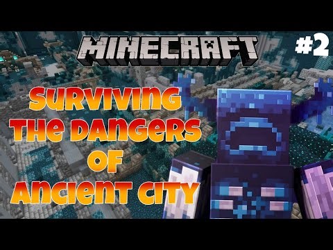 Surviving the dangers of ancient city Minecraft adventures #2
