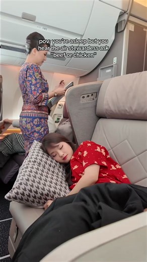 Business Class Flight Meals: Beef or Chicken Choices