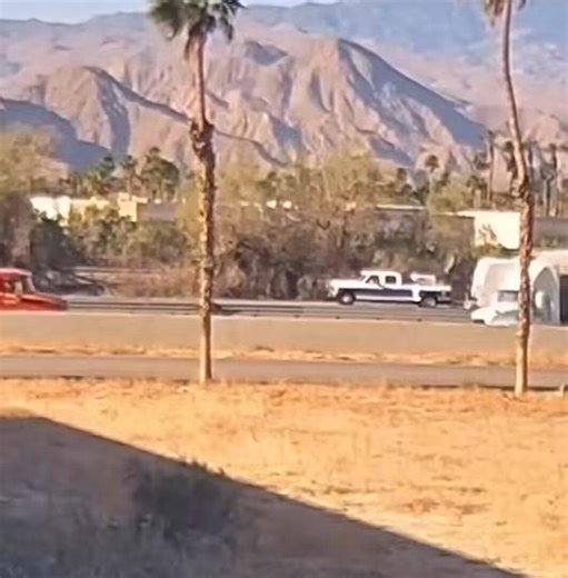 Big rig plows into cement truck, causing death, flames, and a large pileup on California’s Interstate 10 near Thousand Palms on Tuesday morning.Footage of the crash and aftermath shows the collision that killed the 62-year-old cement truck driver from Yucca and injured multiple others. The big rig appeared to cross the divider and smash into the oncoming heavy vehicle. A 38-year-old man from Menifee was driving the big rig and was taken to Desert Regional Medical Center in Palm Springs with majo