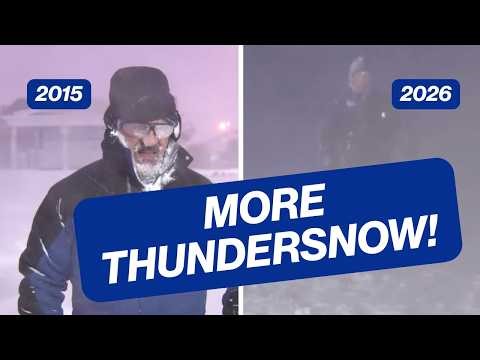 THUNDERSNOW STRIKES AGAIN! Jim Cantore’s Legendary Reaction Side-by-Side