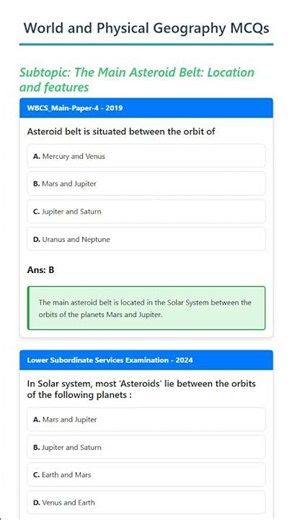 The Main Asteroid Belt: Location and features