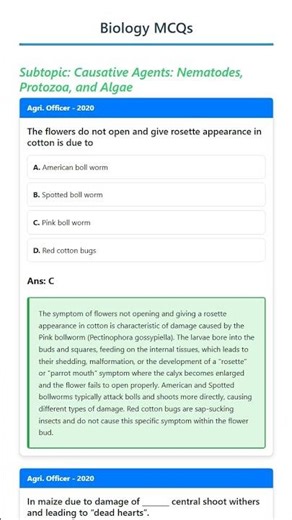 Causative Agents: Nematodes, Protozoa, and Algae