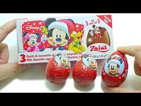 Unboxing Disney Christmas Zaini Chocolate Egg Surprises