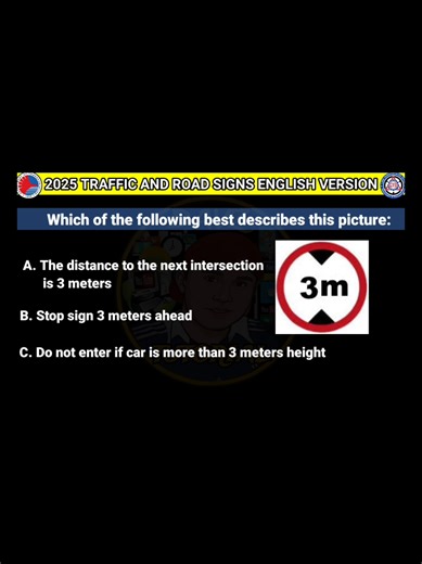 LTO exam reviewer traffic and road signs for driver's license english version part 63 #driverslicense #lto #ltoexam #ltoreviewer