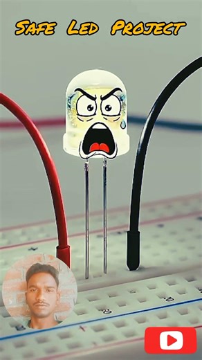 LED Cannot Be Connected Directly to a Battery 🚨 #electronics #led #experiment #tech #shorts​