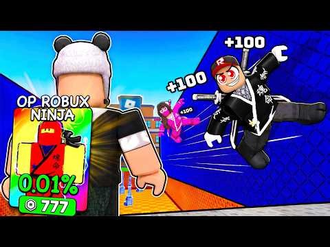 I acted like a noob, then I became a 0.01% OP Robux Ninja in +1 Speed ​​Ninja Escape! ⚡😂