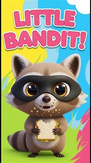 Raccoon Little Bandits! 🦝😲 #educational #funfacts #racoons