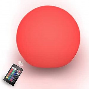 Cordless Floating Ball Light with Remote, 6-inch Color Changing Glow Ball Mood Light, Rechargeable Waterproof Sphere Light Ball, Perfect for Pool, Garden, Yard, Lawn and Patio Decor