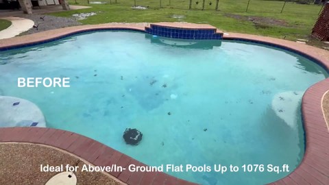 (2025 Upgraded) A1 Cordless Robotic Pool Vacuum, Automatic Pool Vacuum 120mins Running Time,Powerful Suction & Dual Filters, 2.5H Fast Charging, Ideal for Flat Above Pools Up to 1076 Sq.ft