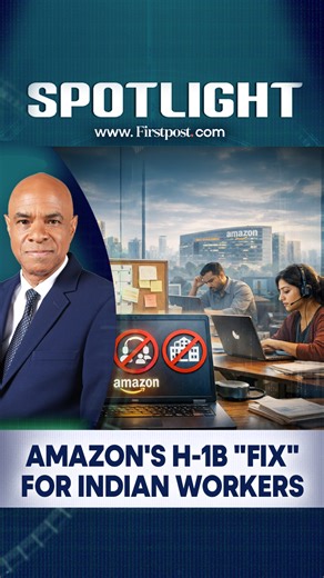 Firstpost on Instagram: "#Spotlight: Amazon’s Remote Work Policy For Indian H-1B Workers Comes With Heavy Restrictions Amazon is temporarily allowing H-1B visa holders stuck in India to work remotely until March 2, 2026. The policy breaks its usual five-day office rule but comes with strict limitations. Employees cannot code, test, interact with customers, make business decisions, or enter Amazon offices. H-1B delays have been worsened by new US visa screening requirements, social media checks,