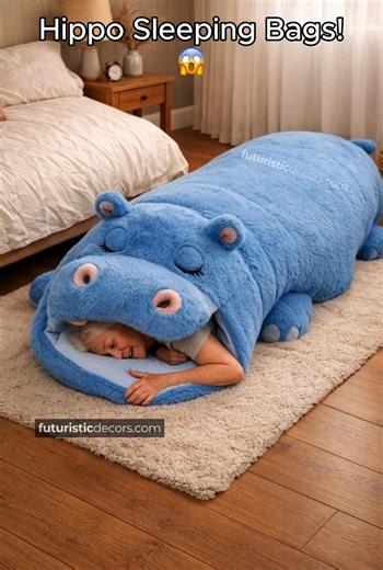Hippo Sleeping Bags 🦛 Aww how CUTE is that?! | FuturisticDecors