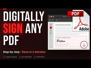 How to Sign PDF with Digital Signature Certificate in Adobe Acrobat Reader | 2026