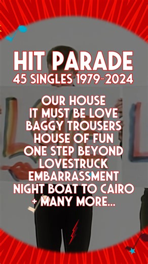 “Hit Parade”, the definitive collection of 45 Madness singles spanning 1979 to 2024. Including no less than 27 top 40 hits, would you believe it? Pre-order special Vinyl and CD versions now, ahead of it’s release in November and our "Hit Parade" UK tour in December. | Madness