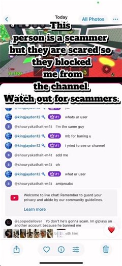 Watch out for scammers