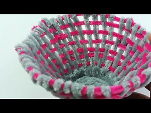 DIY How To Make Chenille Wire Basket