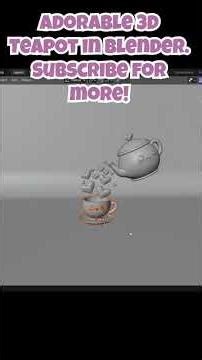 Make this adorable teapot with me in blender #blender3d #creativeblender #blendertutorials #shorts