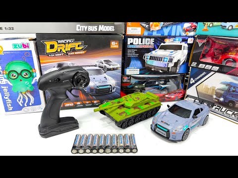 Unboxing Rc Racing Rally Car, Rc Tank Military, Rc Truck Box Transportasion, Clibbing Car