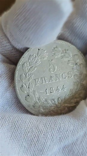 OLD FRANCE COIN:1844, 5 Francs