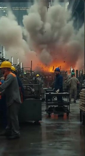 Factory Explosion Caught on Camera | Workers Shocked by Sudden Blast