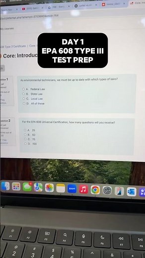 Day 1. EPA 608 Type III certification test prep. ​⁠