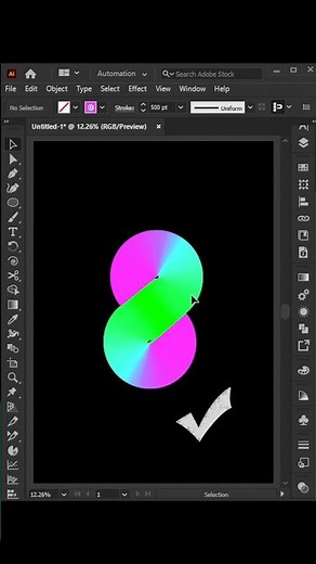 Adobe Illustrator 2026 – Infinite Gradient Color Trick for Stunning Art! (Easy Tutorial) #Shorts