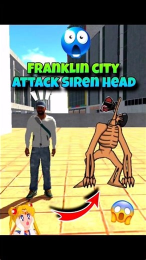 Franklin city attack Siren Head and police in indian bike driving 3D game#trending#viralvideo#gaming