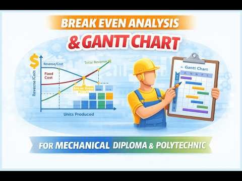 Break Even Analysis & Gantt Chart | Production Management | Mechanical Diploma & Polytechnic