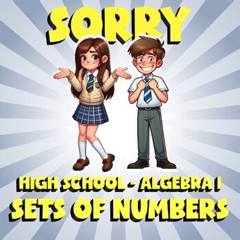 Sets of Numbers SORRY Math Game - No Prep Algebra 1 Review Activity