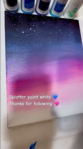 How to paint a star filled sky. Easy painting and mixing ideas for acrylic on canvas paintings