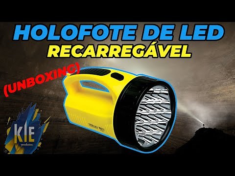 Lanterna RECARREGÁVEL de LED (SUPER HOLOFOTE) - DP 1706 (UNBOXING E REVIEW)