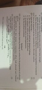 a) Arrange the following in decreasing order of their basic str... | Filo