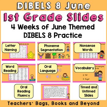1st Grade DIBELS June Summer School Slides LNF PSF NWF WRF ORF Oral Language
