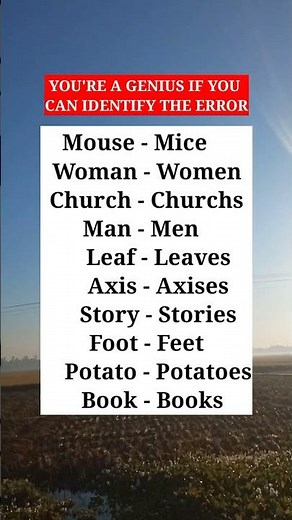 Two plural forms are incorrect. Can you spot and correct them? #teacherg #english #pluralnouns