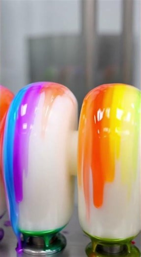 Rainbow Candle Melting in the Most Satisfying Way 🌈🕯️