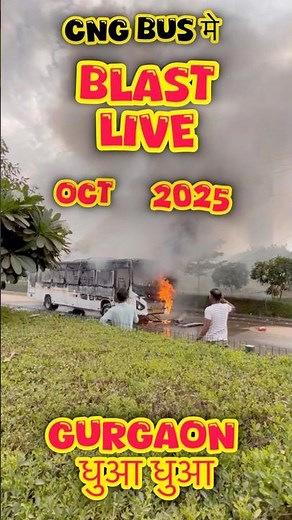 CNG Bus Catches Fire LIVE in Gurgaon | Shocking Real Footage #viral #autocarexpert #live #cng