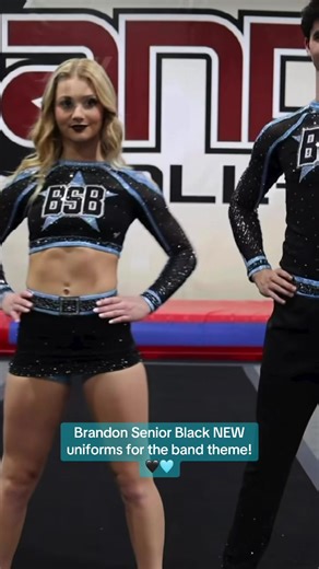 Brandon Senior Black Cheer Uniforms for Competition